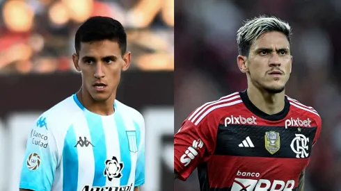 Rodrigo Valle/Getty Images/Thiago Ribeiro/AGIF- Matías Rojas (Racing) e Pedro (Flamengo)
