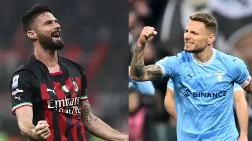 Marco Luzzani/Francesco Pecoraro/Getty Images- Olivier Giroud (Milan) e Ciro Immobile (Lazio)
