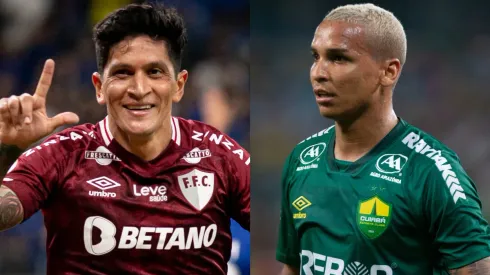 Fernando Moreno/Gil Gomes/AGIF- Germán Cano (Fluminense) e Deyverson (Cuiabá).