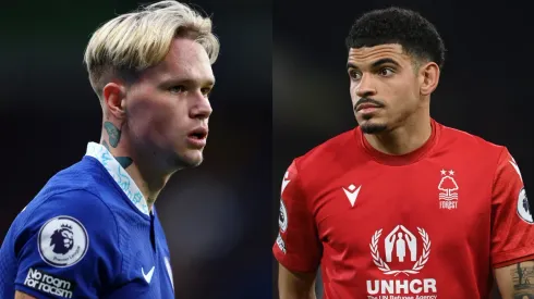 Clive Rose/Gareth Copley/Getty Images- Mudryk (Chelsea) e Morgan Gibbs-White (Nottingham Forest).
