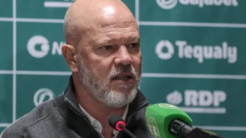 PR – CURITIBA – 14/05/2023 – BRASILEIRO A 2023, ATHLETICO-PR X CORITIBA – Antonio Carlos Zago tecnico do Coritiba durante entrevista coletiva apos a partida contra o Athletico-PR no estadio Arena da Baixada pelo campeonato BRASILEIRO A 2023. Foto: Robson Mafra/AGIF
