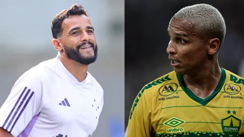 Gilson Junio/Thiago Ribeiro/AGIF- Henrique Dourado (Cruzeiro) e Deyverson (Cuiabá).