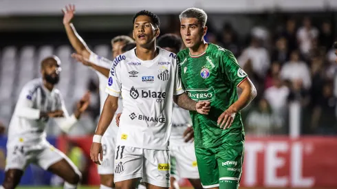 Abner Dourado/AGIF- Santos e Audax Italiano no primeiro duelo pela Sul-Americana 2023.
