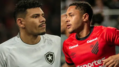 Robson Mafra/Fernando Moreno/AGIF- Tiquinho Soares (Botafogo) e Vítor Roque (Athletico).