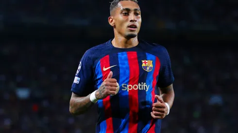 Eric Alonso/Getty Images- Raphinha, atacante do Barcelona