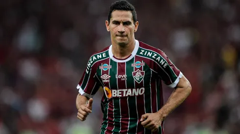 RJ - RIO DE JANEIRO - 01/06/2023 - COPA DO BRASIL 2023, FLAMENGO X FLUMINENSE - PH Ganso jogador do Fluminense durante partida contra o Flamengo no estadio Maracana pelo campeonato Copa do Brasil 2023. Foto: Thiago Ribeiro/AGIF