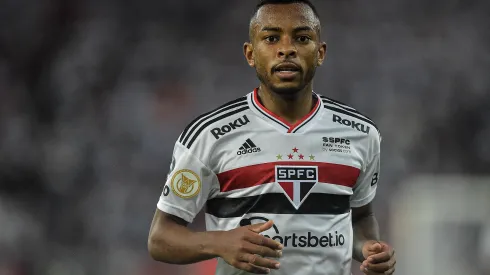 RJ – Rio de Janeiro – 16/06/2022 – BRASILEIRO A 2022, BOTAFOGO X SAO PAULO – Wellington jogador do Sao Paulo durante partida contra o Botafogo no estadio Engenhao pelo campeonato Brasileiro A 2022. Foto: Thiago Ribeiro/AGIF
