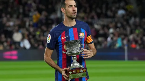 Alex Caparros/Getty Images- Sergio Busquets em sua passagem pelo Barcelona
