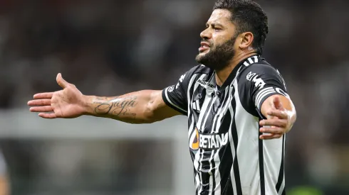 MG – BELO HORIZONTE – 17/05/2023 – COPA DO BRASIL 2023, ATLETICO-MG X CORINTHIANS – Hulk jogador do Atletico-MG reclama da arbitragem durante partida contra o Corinthians no estadio Mineirao pelo campeonato Copa do Brasil 2023. Foto: Gilson Junio/AGIF
