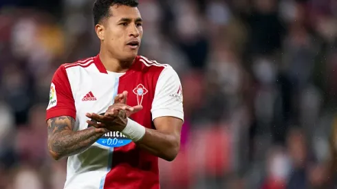 SEVILLE, SPAIN – JANUARY 22: Jeison Murillo of RC Celta de Vigo reacts during the La Liga Santander match between Sevilla FC and RC Celta de Vigo at Estadio Ramon Sanchez Pizjuan on January 22, 2022 in Seville, Spain. (Photo by Mateo Villalba/Quality Sport Images/Getty Images)
