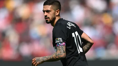 BRENTFORD, ENGLAND – MAY 14: Manuel Lanzini of West Ham United  during the Premier League match between Brentford FC and West Ham United at Gtech Community Stadium on May 14, 2023 in Brentford, England. (Photo by Alex Davidson/Getty Images)
