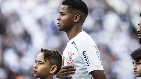 SP – SAO PAULO – 14/05/2023 – BRASILEIRO A 2023, CORINTHIANS X SAO PAULO – Wesley jogador do Corinthians durante partida contra o Sao Paulo no estadio Arena Corinthians pelo campeonato BRASILEIRO A 2023. Foto: Abner Dourado/AGIF
