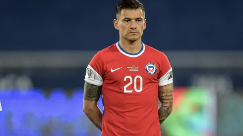 RJ – Rio de Janeiro – 14/06/2021 – COPA AMERICA 2021, ARGENTINA X CHILE – Aranguiz jogador do Chile durante partida contra o Argentina no estadio Engenhao pelo campeonato Copa America 2021. Foto: Thiago Ribeiro/AGIF
