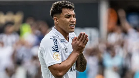 Sormani 'desce a lenha' na arbitragem em lance polêmico com Marcos Leonardo em vitória do Santos