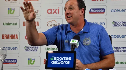 BA – SALVADOR – 11/09/2023 – APRESENTACAO ROGERIO CENI – Rogerio Ceni, tecnico do Bahia, durante entrevista coletiva de imprensa na Arena Fonte Nova. Foto: Walmir Cirne/AGIF
