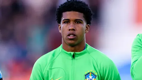 MENDOZA, ARGENTINA – MAY 21: Andrey Santos of Brazil getting into the field during FIFA U-20 World Cup Argentina 2023 Group D match between Italy and Brazil at Estadio Malvinas Argentinas on May 21, 2023 in Mendoza, Argentina. (Photo by Marcio Machado/Eurasia Sport Images/Getty Images)
