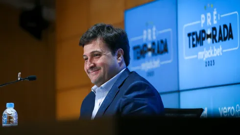 RS - Porto Alegre - 08/12/2022 - GREMIO, COLETIVA DE IMPRENSA - Alberto Guerra presidente do Gremio durante em coletiva de imprensa realizada no Arena do Gremio. Foto: Fernando Alves/AGIF