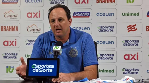 BA – SALVADOR – 11/09/2023 – APRESENTACAO ROGERIO CENI – Rogerio Ceni, tecnico do Bahia, durante entrevista coletiva de imprensa na Arena Fonte Nova. Foto: Walmir Cirne/AGIF
