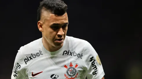 SP – SAO PAULO – 19/04/2023 – LIBERTADORES 2023, CORINTHIANS X ARGENTINOS JUNIORS – Cantillo jogador do Corinthians durante partida contra o Argentinos Juniors no estadio Arena Corinthians pelo campeonato Libertadores 2023. Foto: Marcello Zambrana/AGIF
