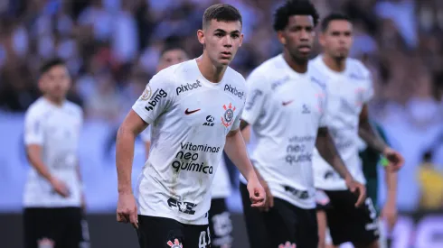 Gabriel Moscardo jogador do Corinthians durante partida contra o Palmeiras no estadio Arena Corinthians  Foto: Ettore Chiereguini/AGIF
