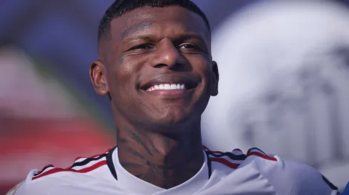 Arboleda durante partida contra o Santos pelo Campeonato Brasileiro. Foto: Ettore Chiereguini/AGIF