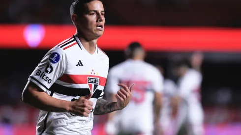  James Rodriguez jogador do Sao Paulo durante partida contra o LDU no estadio Morumbi pelo campeonato Copa Sul-Americana 2023. Foto: Ettore Chiereguini/AGIF
