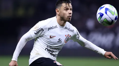 Angel Romero jogador do Corinthians durante partida contra o Goias no estadio Arena Corinthians pelo campeonato Brasileiro A 2023. Foto: Marcello Zambrana/AGIF
