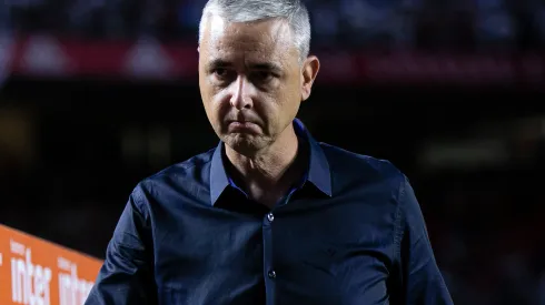  técnico Tiago Nunes no Corinthians durante partida contra o Sao Paulo no estadio Morumbi pelo campeonato Paulista 2020. Foto: Daniel Vorley/AGIF
