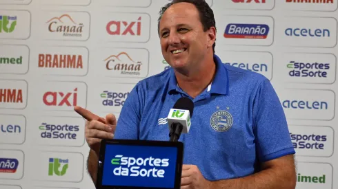 BA – SALVADOR – 11/09/2023 – APRESENTACAO ROGERIO CENI – Rogerio Ceni, tecnico do Bahia, durante entrevista coletiva de imprensa na Arena Fonte Nova. Foto: Walmir Cirne/AGIF
