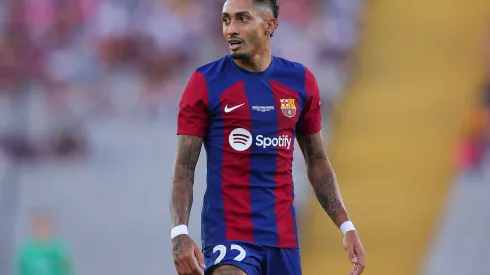 Raphinha, atacante do Barcelona. Foto: Eric Alonso/Getty Images
