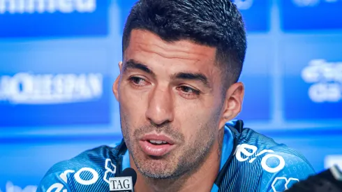 Luis Suarez jogador do Gremio durante coletiva após partida contra o Vasco no estadio Arena do Gremio pelo campeonato Brasileiro A 2023. Foto: Maxi Franzoi/AGIF