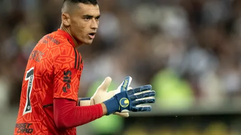 Santos goleiro do Flamengo durante partida contra o Vasco no estádio Maracana pelo campeonato Carioca 2023. Foto: Jorge Rodrigues/AGIF
