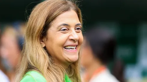  Leila Pereira presidente do Palmeiras antes da partida entre Palmeiras e Agua Santa no estadio Arena Allianz Parque pelo campeonato Paulista 2023. Foto: Marcello Zambrana/AGIF
