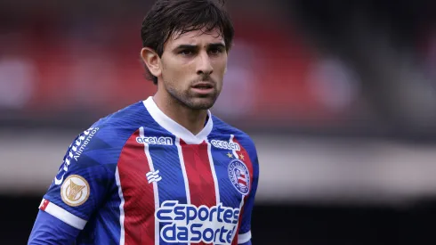  Acevedo jogador do Bahia durante partida contra o S]ao Paulo no estadio Morumbi pelo campeonato Brasileiro A 2023. Foto: Ettore Chiereguini/AGIF
