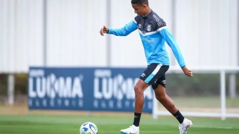 André Henrique, atacante do Grêmio. Foto: Lucas Uebel/ Grêmio
