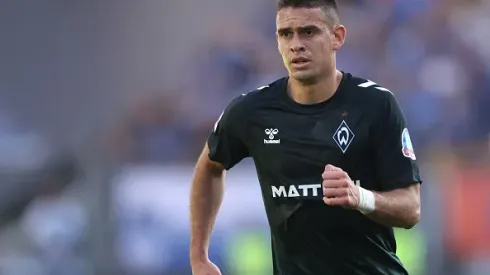 DARMSTADT, GERMANY – OCTOBER 01: Rafael Santos Borre of Werder Bremen reacts during the Bundesliga match between SV Darmstadt 98 and SV Werder Bremen at Merck-Stadion am Böllenfalltor on October 01, 2023 in Darmstadt, Germany. (Photo by Alex Grimm/Getty Images)
