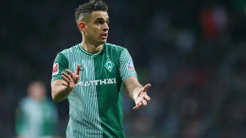 Rafael Borre em ação pelo Werder Bremer. Foto: Selim Sudheimer/Getty Images