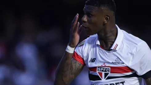 Arboleda jogador do Sao Paulo durante partida contra o Portuguesa no estadio Morumbi pelo campeonato Paulista 2024. Ettore Chiereguini/AGIF