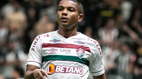  David Braz jogador do Fluminense durante partida contra o Atletico-MG no estadio Arena MRV pelo campeonato Brasileiro A 2023. Foto: Fernando Moreno/AGIF
