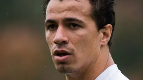 Leandro Damiao durante treino do Santos no CT Rei Pele. Foto: Ricardo Saibun/AGIF
