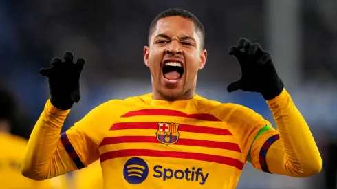 Vitor Roque, atacante do Barcelona. Foto: Juan Manuel Serrano Arce/Getty Images
