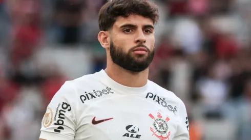 PR – CURITIBA – 24/06/2023 – BRASILEIRO A 2023, ATHLETICO-PR X CORINTHIANS – Yuri Alberto jogador do Corinthians durante partida contra o Athletico-PR no estadio Arena da Baixada pelo campeonato BRASILEIRO A 2023. Foto: Robson Mafra/AGIF
