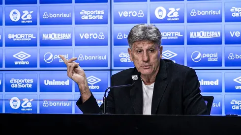Renato Portaluppi técnico do Grêmio em coletiva apos a partida contra o America-MG no estadio Arena do Gremio pelo campeonato BRASILEIRO A 2023. Foto: Maxi Franzoi/AGIF