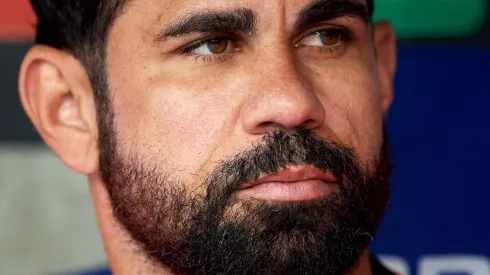 Diego Costa durante partida pelo Atlético de Madrid. Foto Alex Caparros/Getty Images. 
