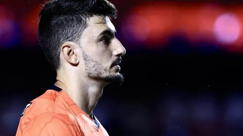 Rafael goleiro do São Paulo durante partida contra o Santos no estadio Morumbi pelo campeonato Paulista 2024. Foto: Marcello Zambrana/AGIF