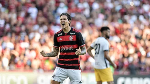 Pedro foi o grande nome do Flamengo na na goleada sobre o Bangu - Foto: Thiago Ribeiro/AGIF