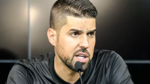 Antonio Oliveira  durante entrevista coletiva apos a partida contra o Criciuma no estadio Couto Pereira pelo campeonato Copa do Brasil 2023. Foto: Robson Mafra/AGIF
