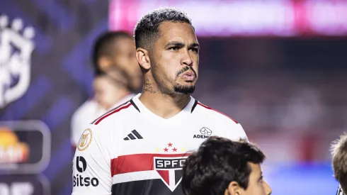 Luciano jogador do Sao Paulo durante partida contra o Cuiaba no estadio Morumbi pelo campeonato Brasileiro A 2023. Atleta está sendo cobrado. Foto: Abner Dourado/AGIF
