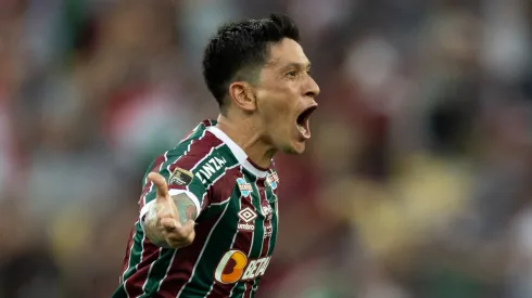 Germán Cano comemorando gol pelo Fluminense
