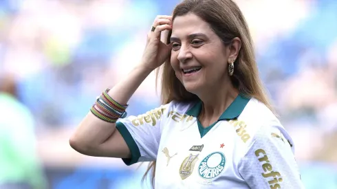 SP - BARUERI - 09/03/2024 - PAULISTA 2024, PALMEIRAS X BOTAFOGO-SP - leila pereira presidente do Palmeiras antes da partida contra o Botafogo-SP no estadio Arena Barueri pelo campeonato Paulista 2024. Foto: Marcello Zambrana/AGIF